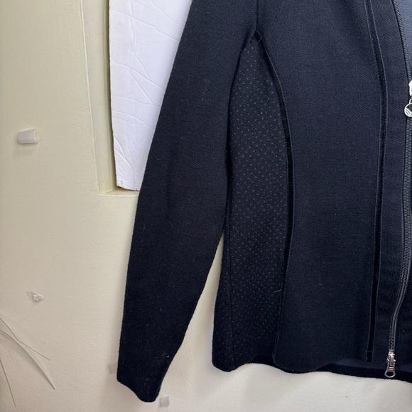 Dale Of Norway Merino Wool Jacket Black Gray Full Zip Sweater Cardigan - Picture 9 of 16